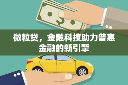 遂昌微粒贷，金融科技助力普惠金融的新引擎