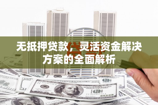 遂昌无抵押贷款，灵活资金解决方案的全面解析