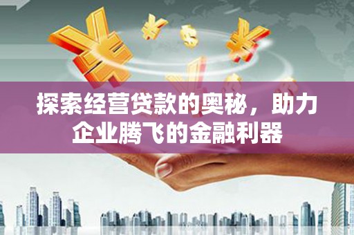 遂昌探索经营贷款的奥秘，助力企业腾飞的金融利器