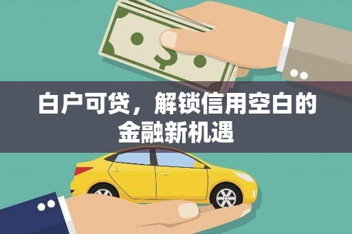遂昌白户可贷，解锁信用空白的金融新机遇