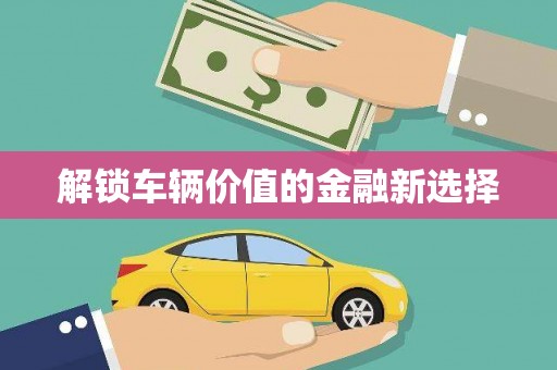 遂昌解锁车辆价值的金融新选择