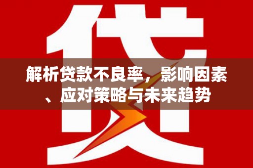 遂昌解析贷款不良率，影响因素、应对策略与未来趋势