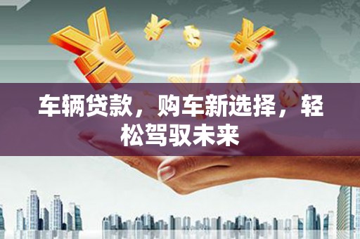 遂昌车辆贷款，购车新选择，轻松驾驭未来