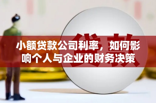 遂昌小额贷款公司利率，如何影响个人与企业的财务决策