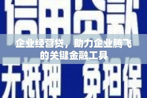 遂昌企业经营贷，助力企业腾飞的关键金融工具