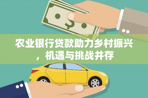 遂昌农业银行贷款助力乡村振兴，机遇与挑战并存