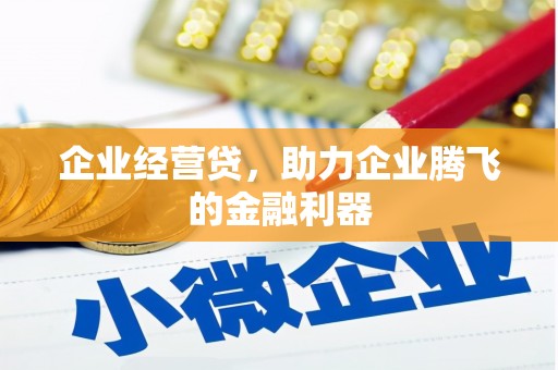 遂昌企业经营贷，助力企业腾飞的金融利器