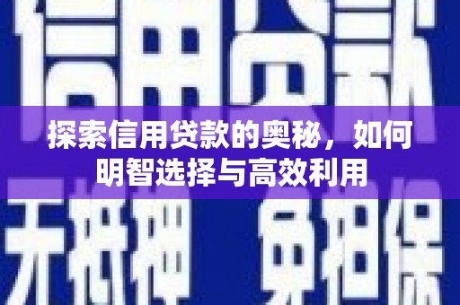 遂昌探索信用贷款的奥秘，如何明智选择与高效利用