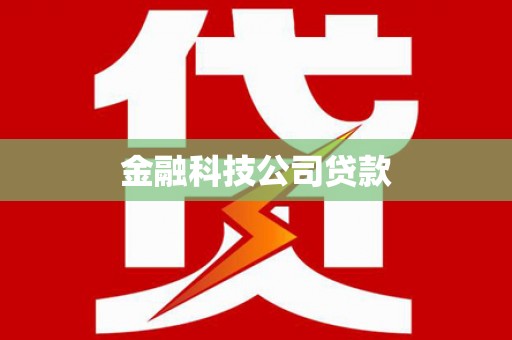 遂昌金融科技公司贷款