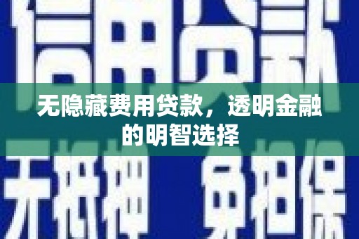 遂昌无隐藏费用贷款，透明金融的明智选择