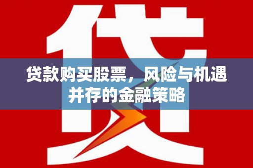 遂昌贷款购买股票，风险与机遇并存的金融策略