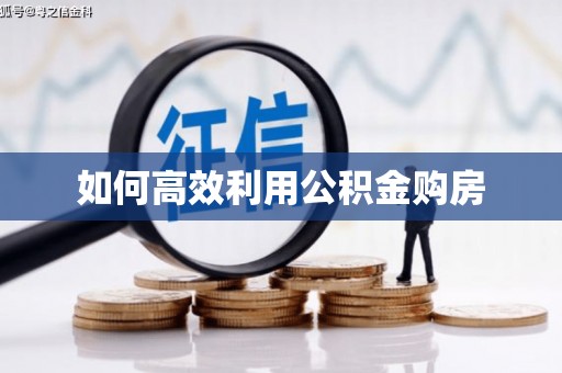 遂昌如何高效利用公积金购房