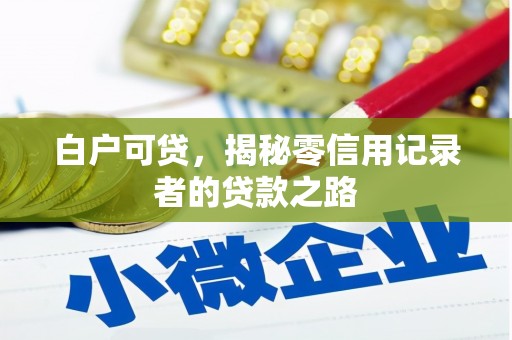 遂昌白户可贷，揭秘零信用记录者的贷款之路