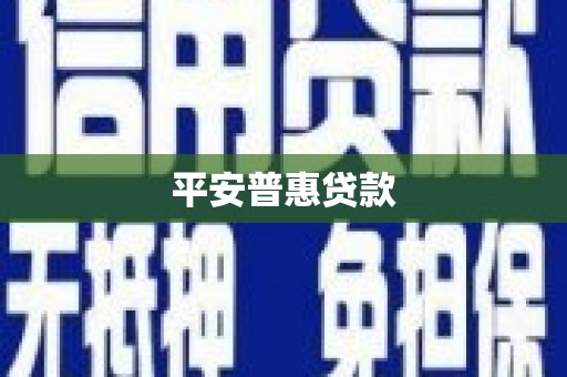 遂昌平安普惠贷款